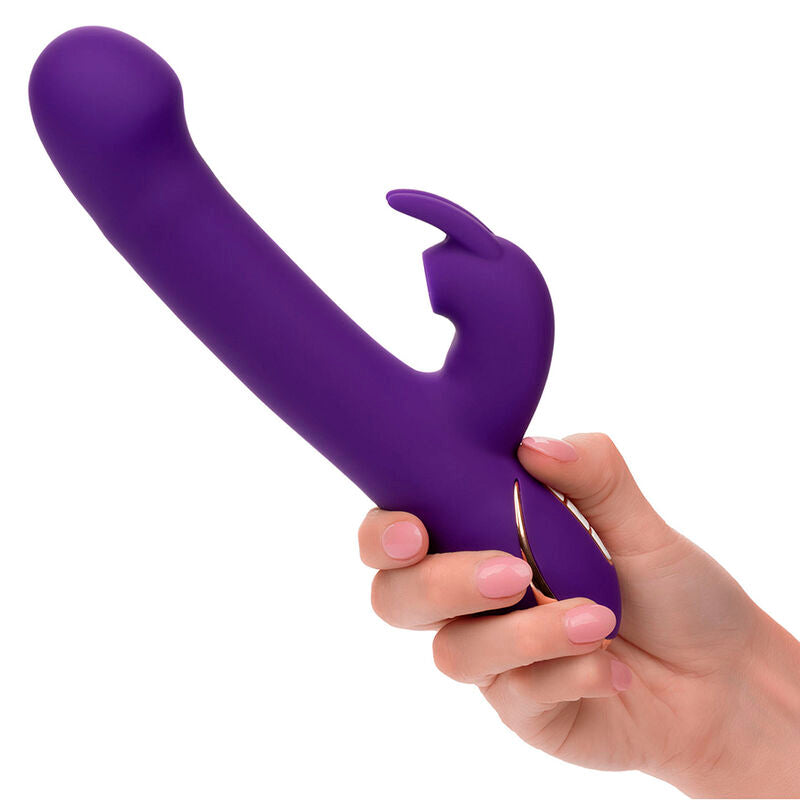 CALEXOTICS - COELHO VIBRADOR JACK E ESTIMULADOR 7 NÍVEIS DE VIBRAÇÃO E SUCÇÃO AZUL