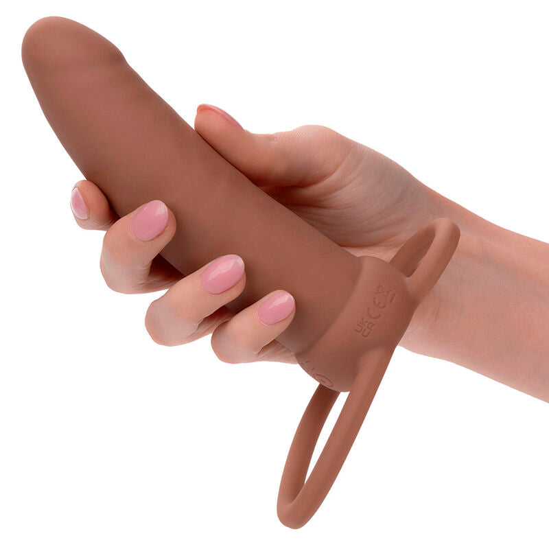 CALEXOTICS - MAXX DOUBLE THICK PENETRATOR 10 VIBRAÇÕES MULATO