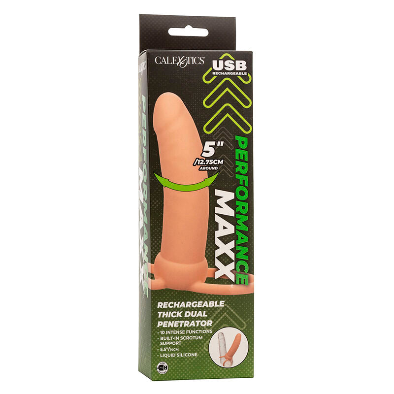 CALEXOTICS - MAXX DOUBLE THICK PENETRATOR 10 VIBRATIONS NATURAL