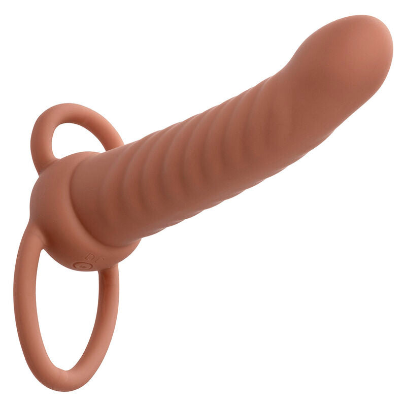 CALEXOTICS - MAXX DOUBLE RIBBED PENETRATOR 10 VIBRATIONS MULATO