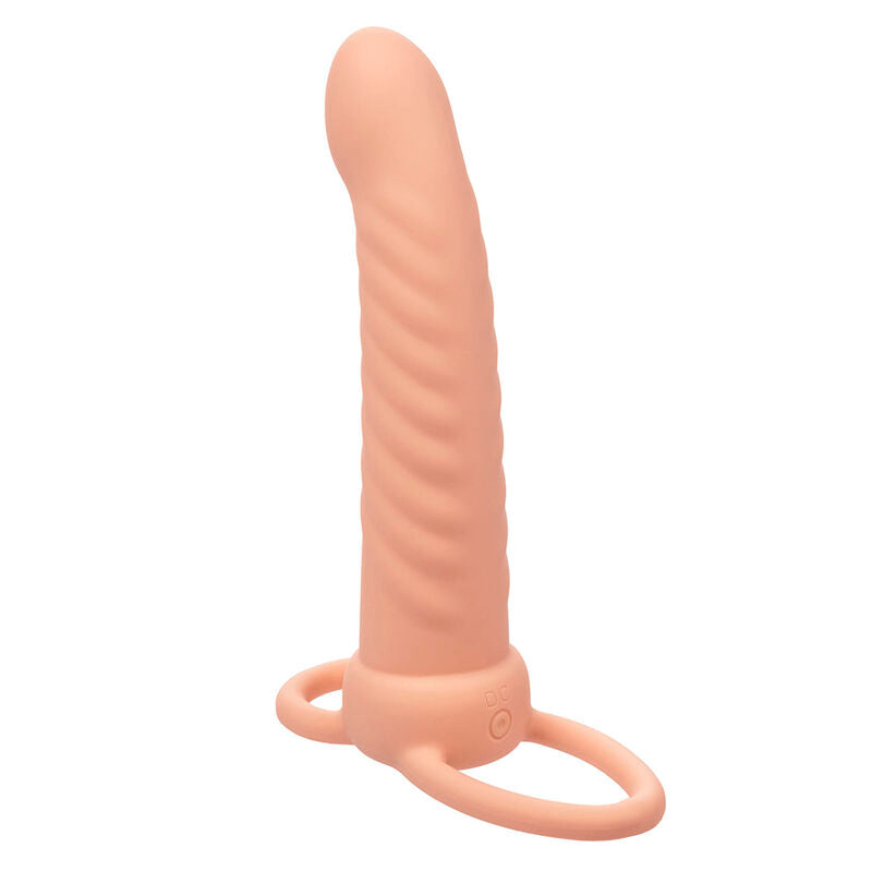 CALEXOTICS - MAXX DOUBLE RIBBED PENETRATOR 10 VIBRATIONS NATURAL