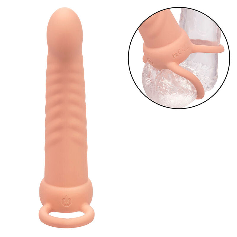 CALEXOTICS - MAXX DOUBLE RIBBED PENETRATOR 10 VIBRATIONS NATURAL