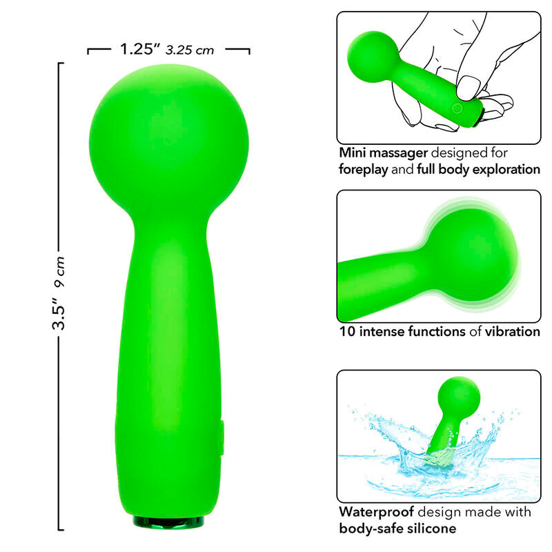 CALEXOTICS - NEON VIBES THE BUBBLY VIBE MINI MASAJEADOR 10 VIBRACIONES VERDE