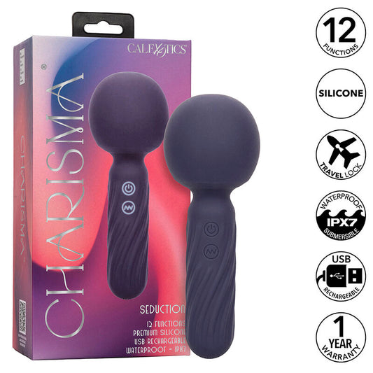 CALEXOTICS - CHARISMA SEDUCTION MASSAGEADOR DE 12 FUNÇÕES 17,75 CM X 6,25 CM ROXO