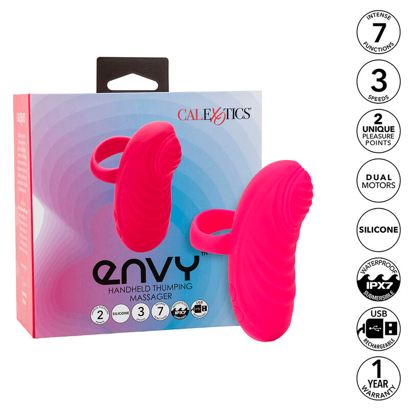 CALEXOTICS - ENVY 7 VIBRATION ROLLING BALL MASSAGER ROSA