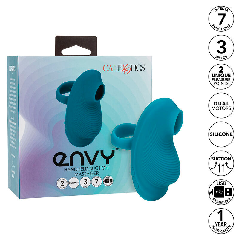 CALEXOTICS - ENVY 7 VIBRATION ROLLING BALL MASSAGER BLUE