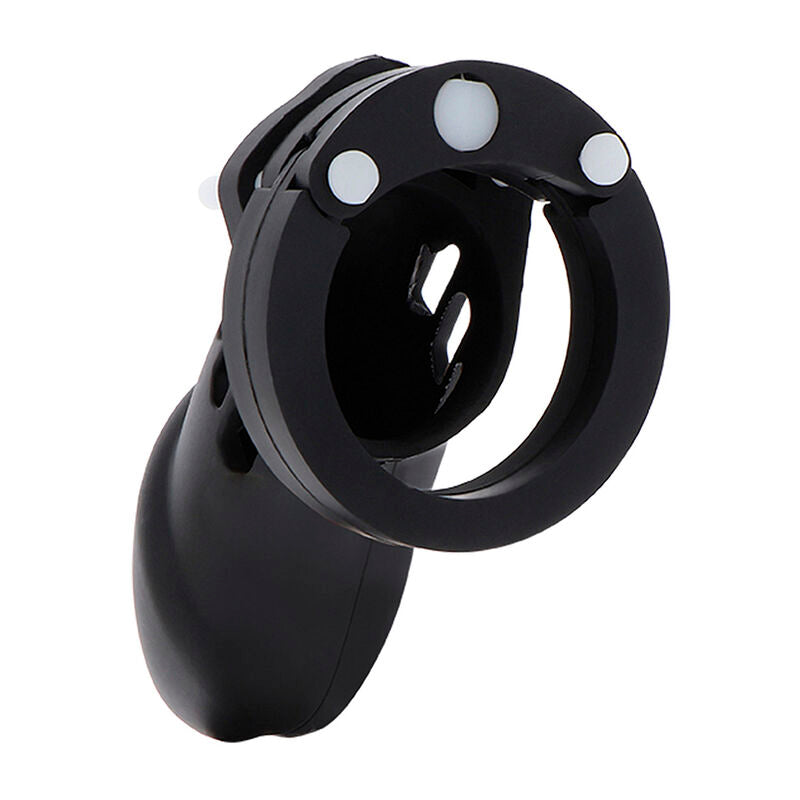 HIDDEN DESIRE - EXTREME SILICONE CHASTITY CAGE SIZE L BLACK