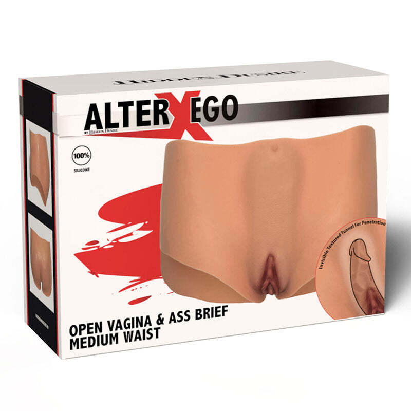 HIDDEN DESIRE - ALTER EGO OPEN VAGINA AND ANUS PANTIES NATURAL MEDIUM WAIST