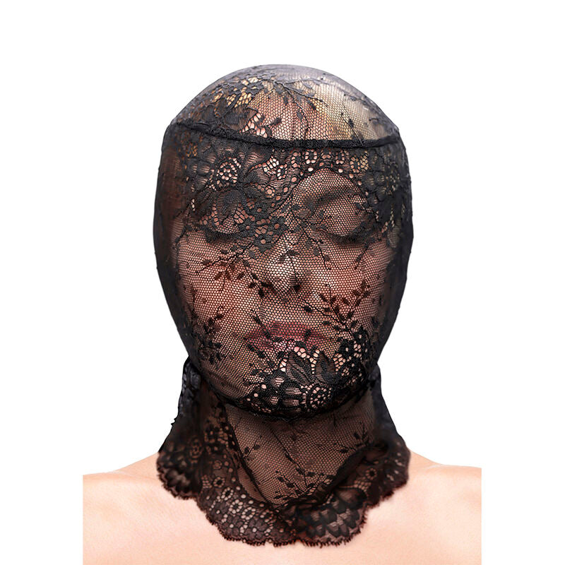 NS NOVELTIES - FETISH &amp; FASHION BALACLAVA DE RENDA PRETA