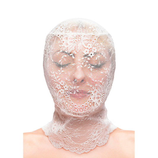 NS NOVELTIES - FETISH &amp; FASHION WHITE LACE BALACLAVA