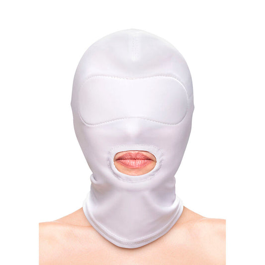 NS NOVELTIES - FETISH &amp; FASHION BALACLAVA MOUTH OPENING WHITE NYLON