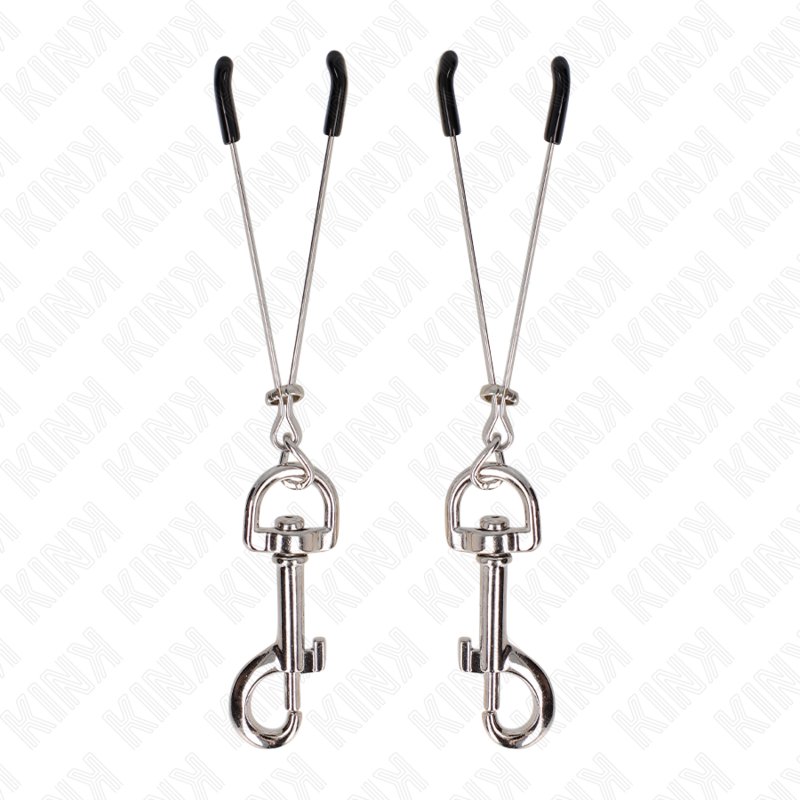 KINK - THIN NIPPLE CLAMPS WITH SILVER HOOK 7 CM