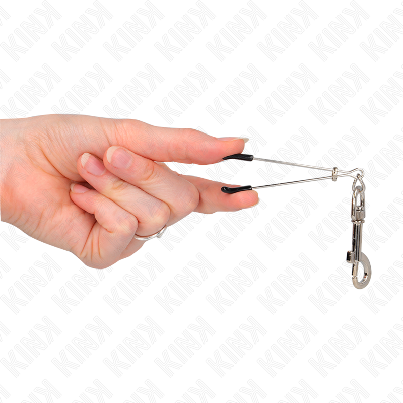 KINK - THIN NIPPLE CLAMPS WITH SILVER HOOK 7 CM