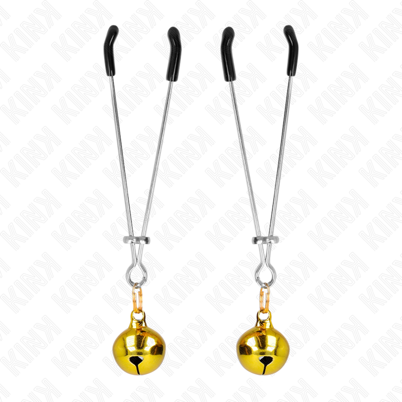 KINK - PINZAS PARA PEZONES FINA CON CASCABEL DORADO 7 CM