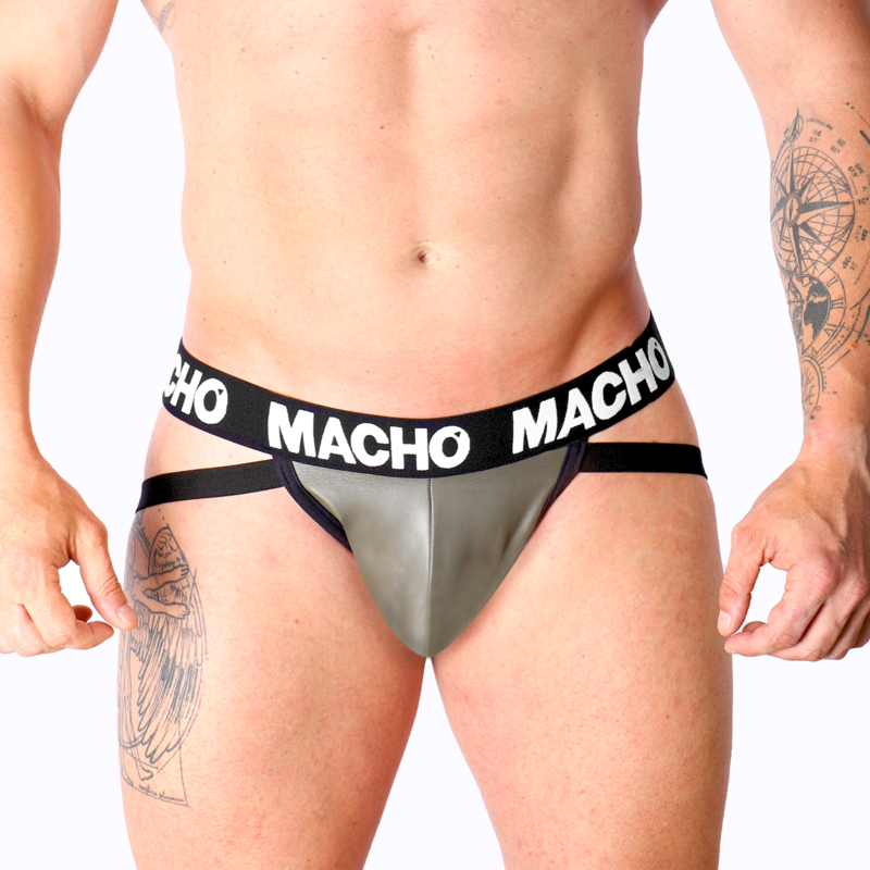 MASCULINO - MX27GR JOCK COURO CINZA BEGE M