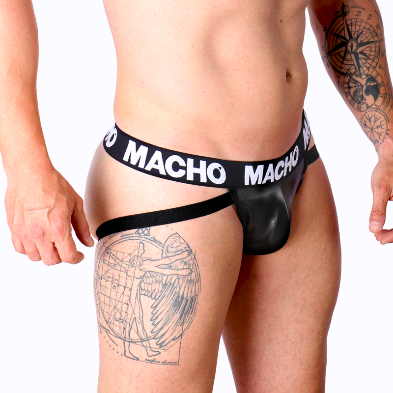 MACHO - MX25NC JOCK CUERO NEGRO M