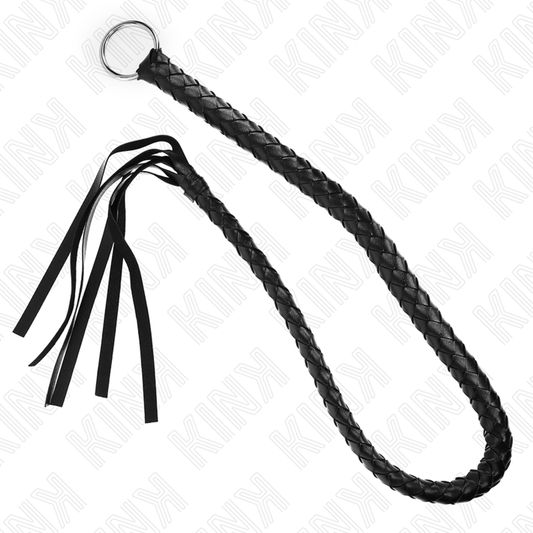 KINK - CHICOTE DE COBRA COM ANEL DE MÃO PRETO 65 CM