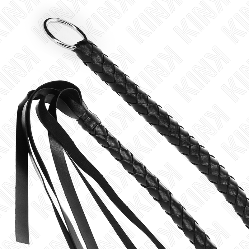 KINK - CHICOTE DE COBRA COM ANEL DE MÃO PRETO 65 CM