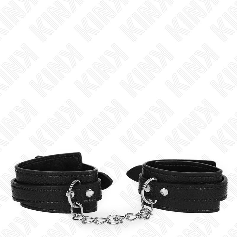 KINK - PULSEIRAS ESTILO COBRA PRETA AJUSTÁVEIS 20-28 CM X 5,4 CM