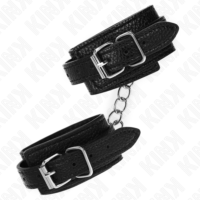 KINK - PULSEIRAS ESTILO COBRA PRETA AJUSTÁVEIS 20-28 CM X 5,4 CM