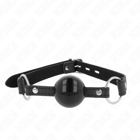 KINK - 4 CM TPE BALL GAG WITH BLACK PADLOCK 60 x 2 CM