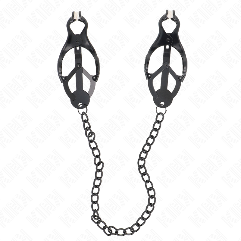 KINK - JAPANESE STYLE NIPPLE CLAMPS WITH CHAIN ​​BLACK 30 CM