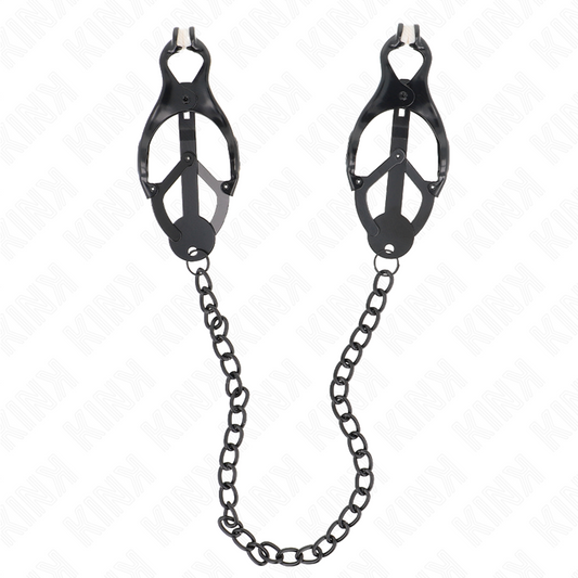 KINK - JAPANESE STYLE NIPPLE CLAMPS WITH CHAIN ​​BLACK 30 CM