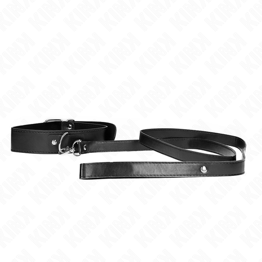 KINK - 116 CM THIN BLACK ADJUSTABLE LEASH COLLAR 32-50 CM X 8 CM