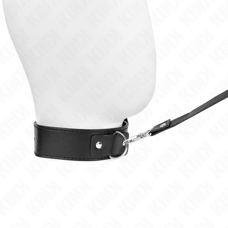 KINK - 116 CM THIN BLACK ADJUSTABLE LEASH COLLAR 32-50 CM X 8 CM