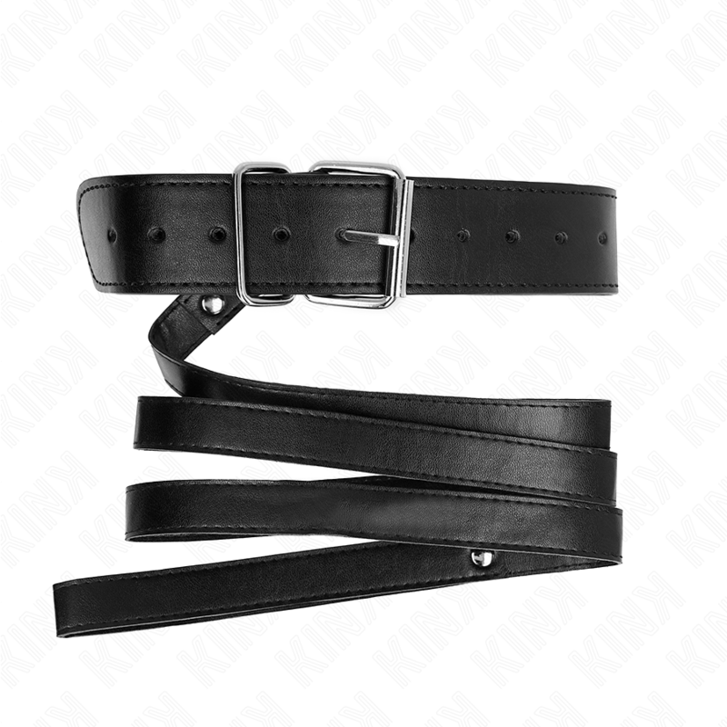 KINK - 116 CM THIN BLACK ADJUSTABLE LEASH COLLAR 32-50 CM X 8 CM