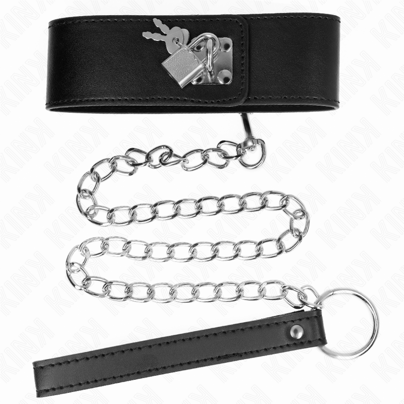 KINK - BLACK 65 CM WIDTH ADJUSTABLE 33.5-41 CM X 5 CM LEASH COLLAR