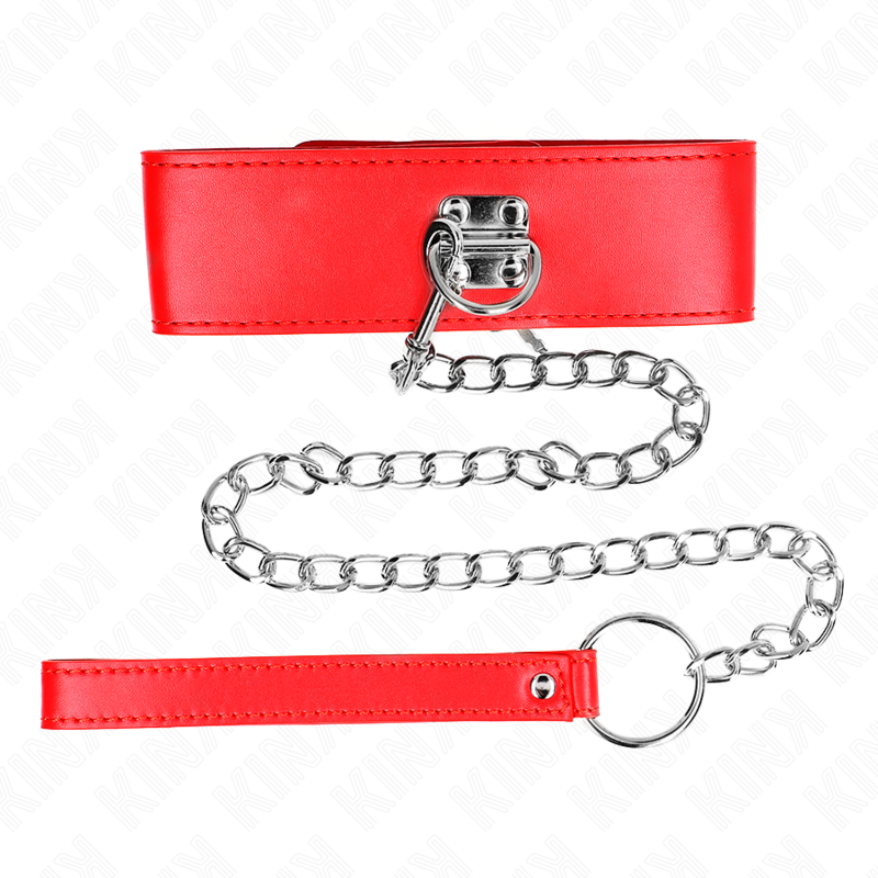 KINK - RED 65 CM WIDTH ADJUSTABLE 33.5-41 CM X 5 CM LEASH COLLAR