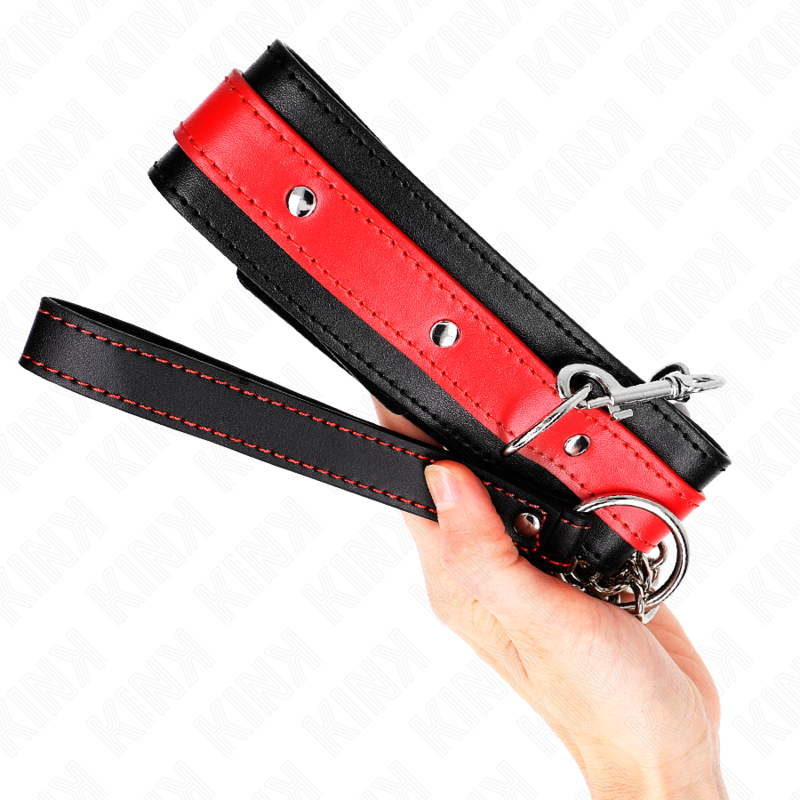 KINK - 65 CM RED ADJUSTABLE LEASH COLLAR 36-43 CM X 5 CM