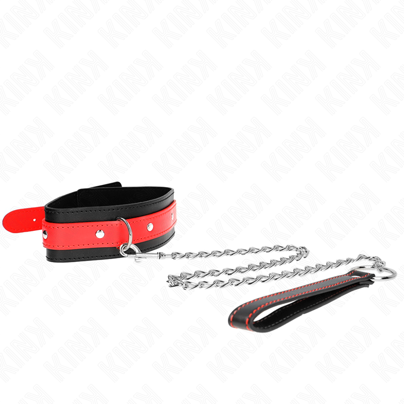 KINK - 65 CM RED ADJUSTABLE LEASH COLLAR 36-43 CM X 5 CM