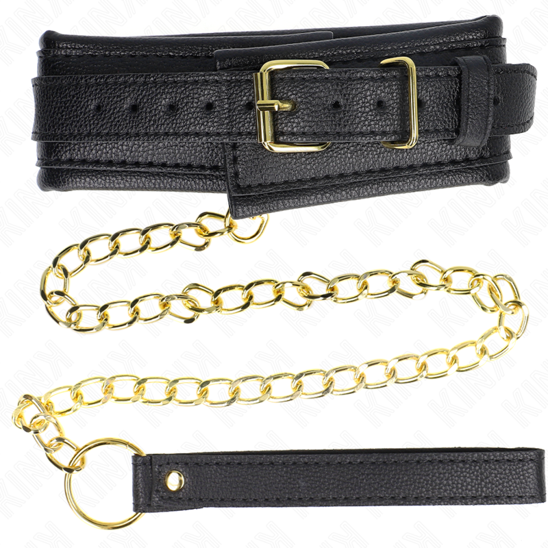 KINK - COLLAR WITH LEATHER IMITATION SPONGE STRAP MODEL 1 ADJUSTABLE 37-54 CM X 3 CM