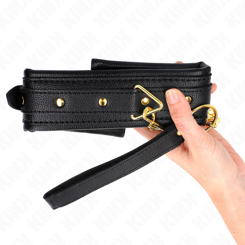 KINK - COLLAR WITH LEATHER IMITATION SPONGE STRAP MODEL 1 ADJUSTABLE 37-54 CM X 3 CM