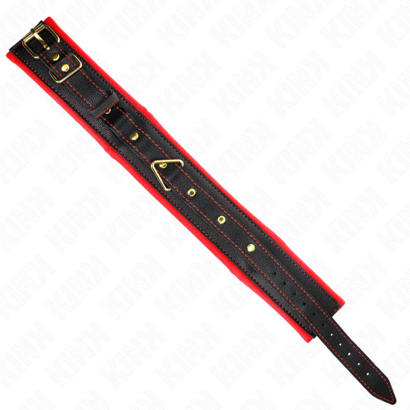 KINK - COLLAR WITH LEATHER IMITATION SPONGE STRAP MODEL 2 ADJUSTABLE 37-54 CM X 3 CM