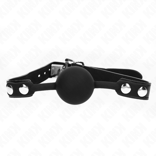 KINK - 4 CM SILICONE BALL GAG MODEL 1 WITH PADLOCK 60 x 2 CM