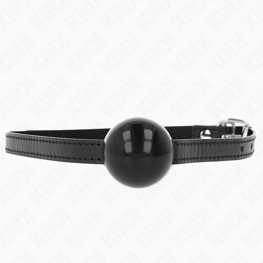 KINK - 4 CM SOLID SINGLE BLACK BALL GAG 65 x 1.5 CM