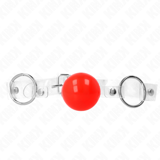 KINK - ADJUSTABLE CLEAR PVC RED BALL GAG