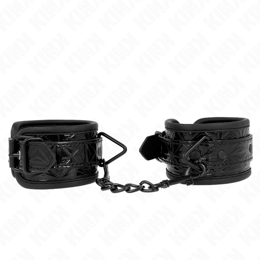 KINK - PULSEIRAS AJUSTÁVEIS COM PADRÃO DE DIAMANTE PRETO 17-26 CM X 5,5 CM