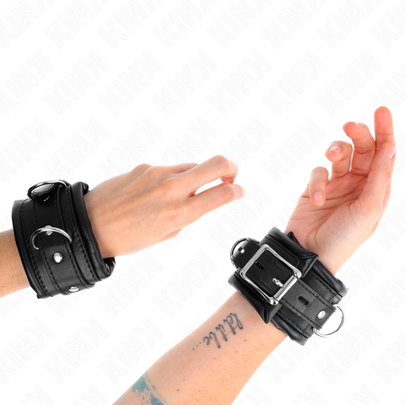 KINK - PULSEIRAS ESTILO PESADO FORRO PRETO AJUSTÁVEL 20-30 CM X 6 CM