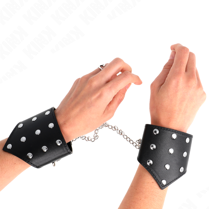 KINK - PULSEIRAS ESTILO PONTAS PRETAS COM CORRENTE AJUSTÁVEL 17-23 CM X 8,5 CM