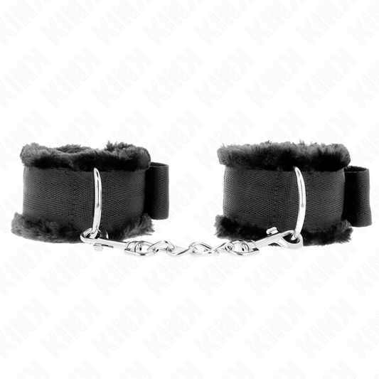 KINK - ADJUSTABLE BLACK LINED WRISTBANDS 17-31 CM X 7 CM