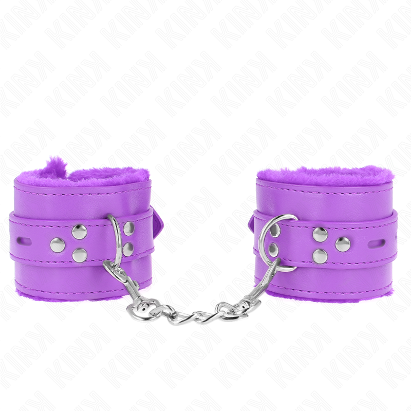 KINK - PULSEIRAS FORRADAS COM FUROS QUADRADOS VIOLETA E ALÇA VIOLETA AJUSTÁVEL 17-29 CM X 6 CM