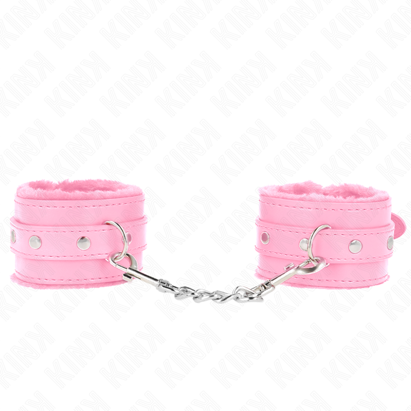 KINK - PULSEIRAS PREMIUM COM FORRO ROSA E ALÇA ROSA AJUSTÁVEL 17-29 CM X 6 CM