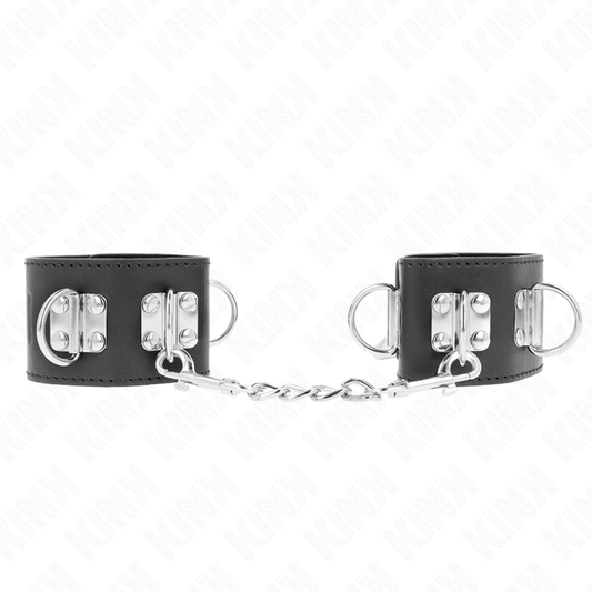 KINK - PULSEIRAS MULTI-POSIÇÕES COM FECHO DE CADEADO PRETO AJUSTÁVEL 16-23 CM X 5,5 CM