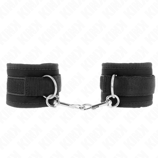 KINK - BLACK NYLON WRISTBANDS MODEL 2 ADJUSTABLE 18-35 CM X 6 CM