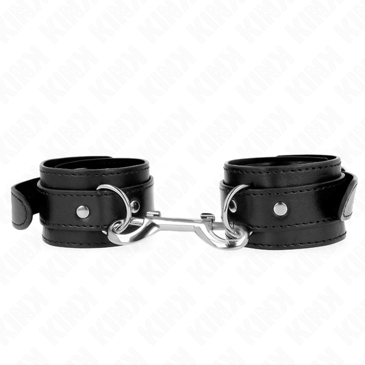 KINK - SINGLE WRIST BANDS WITH ADJUSTABLE BLACK ROW OF RIVETS 17-28 CM X 5 CM