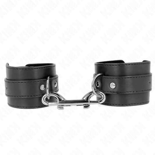 KINK - SINGLE WRISTBANDS WITH ROW OF RIVETS AND LARGE BLACK BUCKLE ADJUSTABLE 17-28 CM X 5 CM